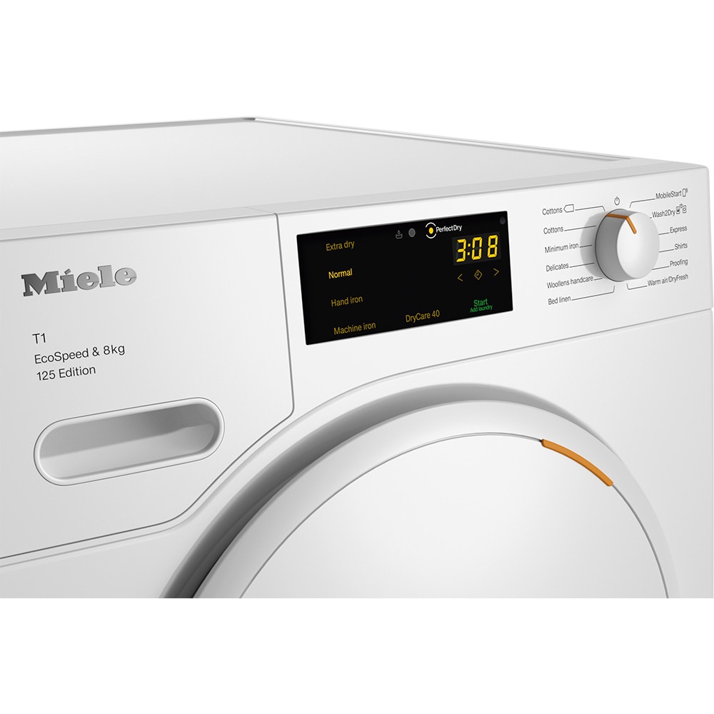 Uscator de rufe MIELE TWC 660 WP 125 Edition, Pompa de caldura, 8 kg, 12 programe, Clasa C, alb