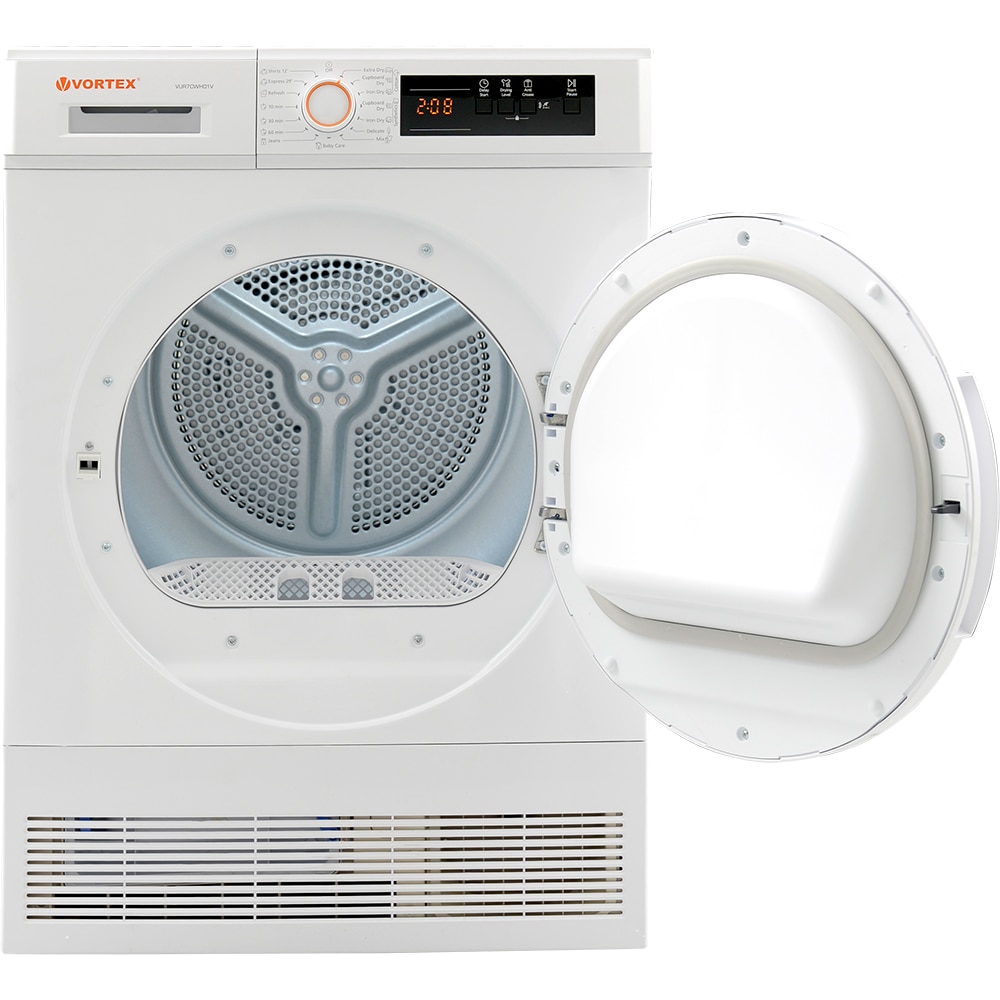 Uscator de rufe VORTEX VUR7CWH01V, Condensare, 7 kg, 15 programe, Clasa B, alb