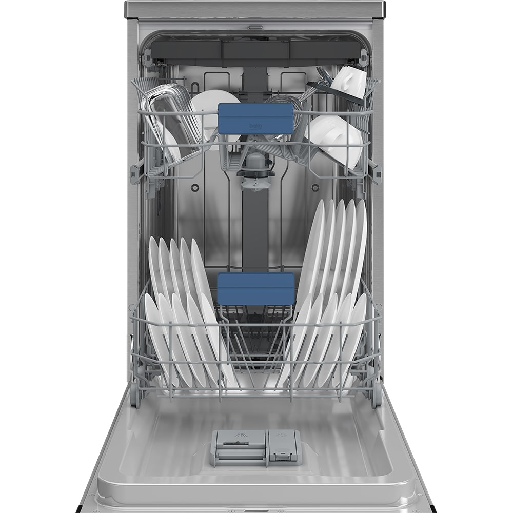 Masina de spalat vase independenta BEKO BDFS26046XQ, 10 seturi, 6 programe, 45 cm, Clasa C, argintiu