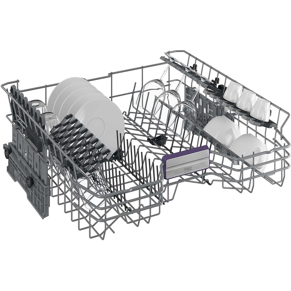 Masina de spalat vase incorporabila BEKO BDIN38644D, HygieneShield, 16 seturi, 8 programe, 60 cm, Clasa C, panou comanda negru