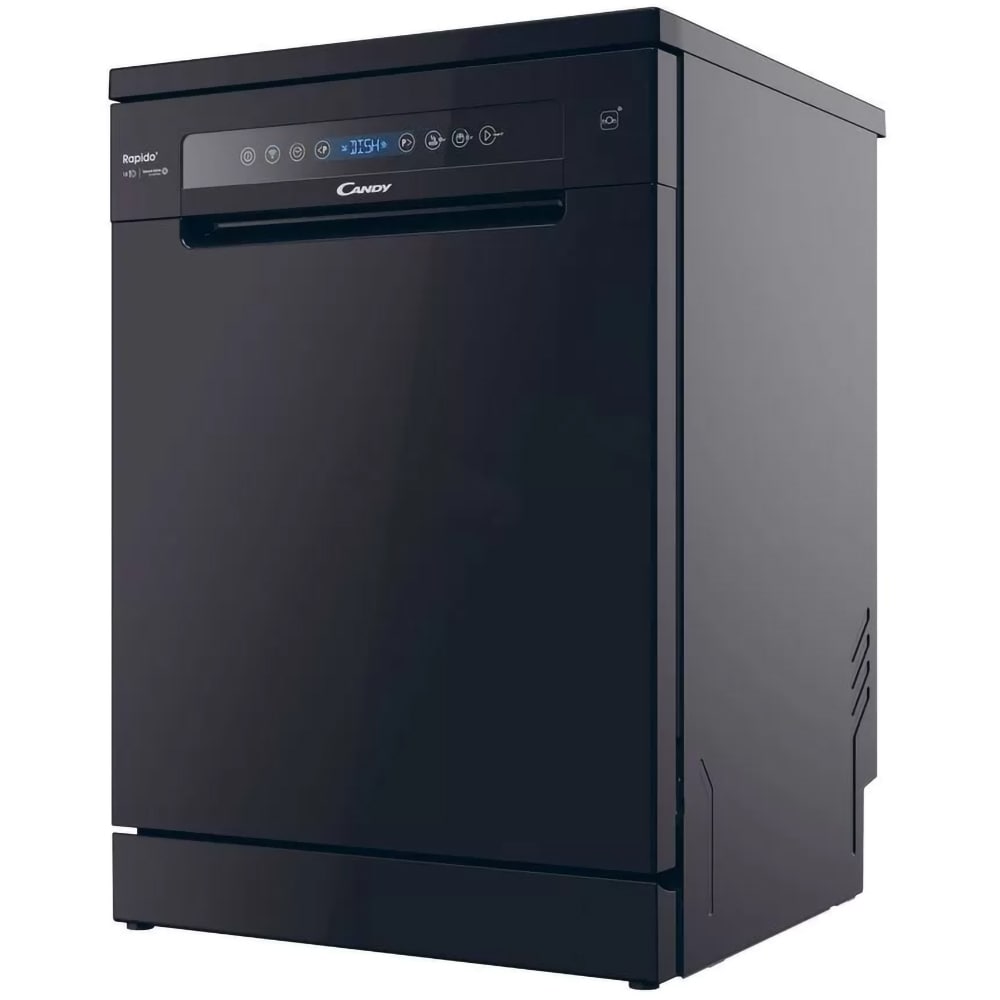 Masina de spalat vase independenta CANDY Rapido CF 5C6F0B, 15 seturi, 8 programe, 60 cm, Clasa C, negru