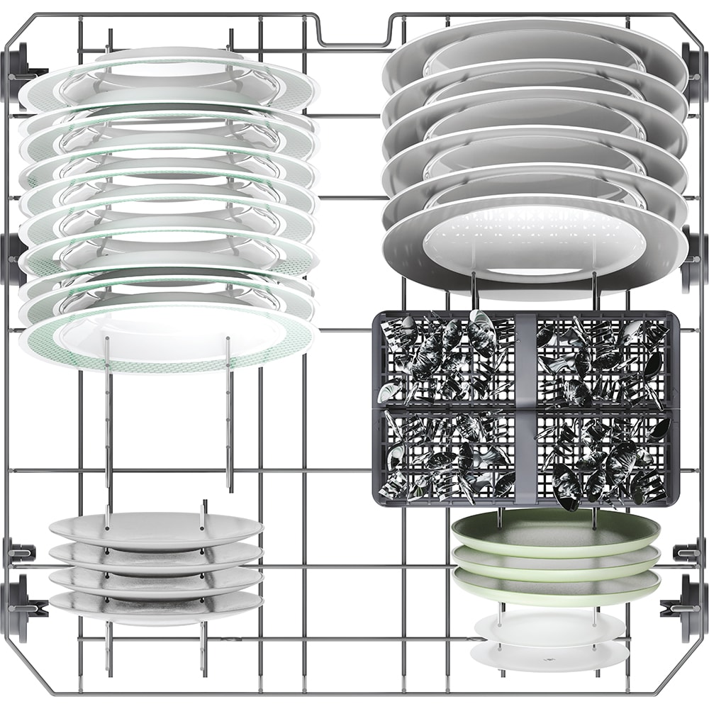 Masina de spalat vase incorporabila CANDY Rapido CIP 3E7L0W, 13 seturi, 5 programe, 60 cm, Clasa E, panou comanda alb