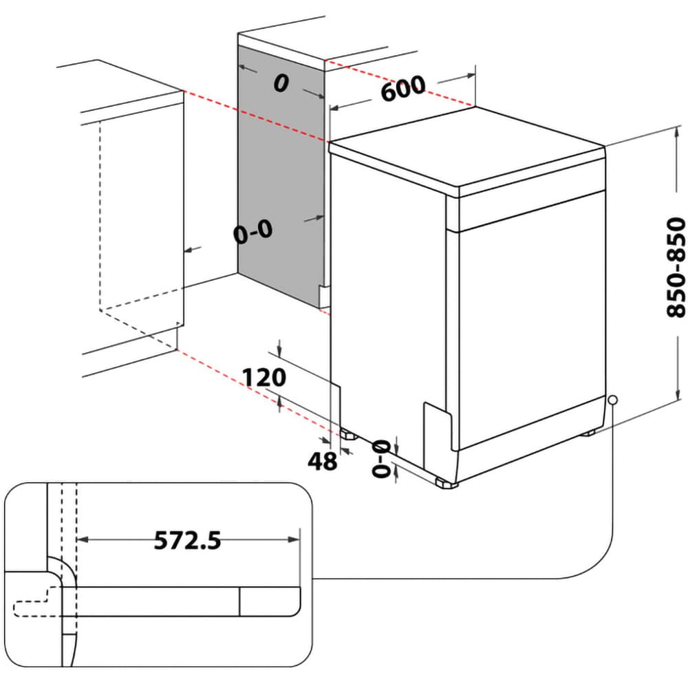Masina de spalat vase independenta INDESIT DFO 3T133 A F X, Push&Go, 14 seturi, 9 programe, 60 cm, Clasa D, inox