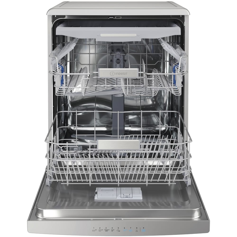 Masina de spalat vase independenta INDESIT DFO 3T133 A F X, Push&Go, 14 seturi, 9 programe, 60 cm, Clasa D, inox