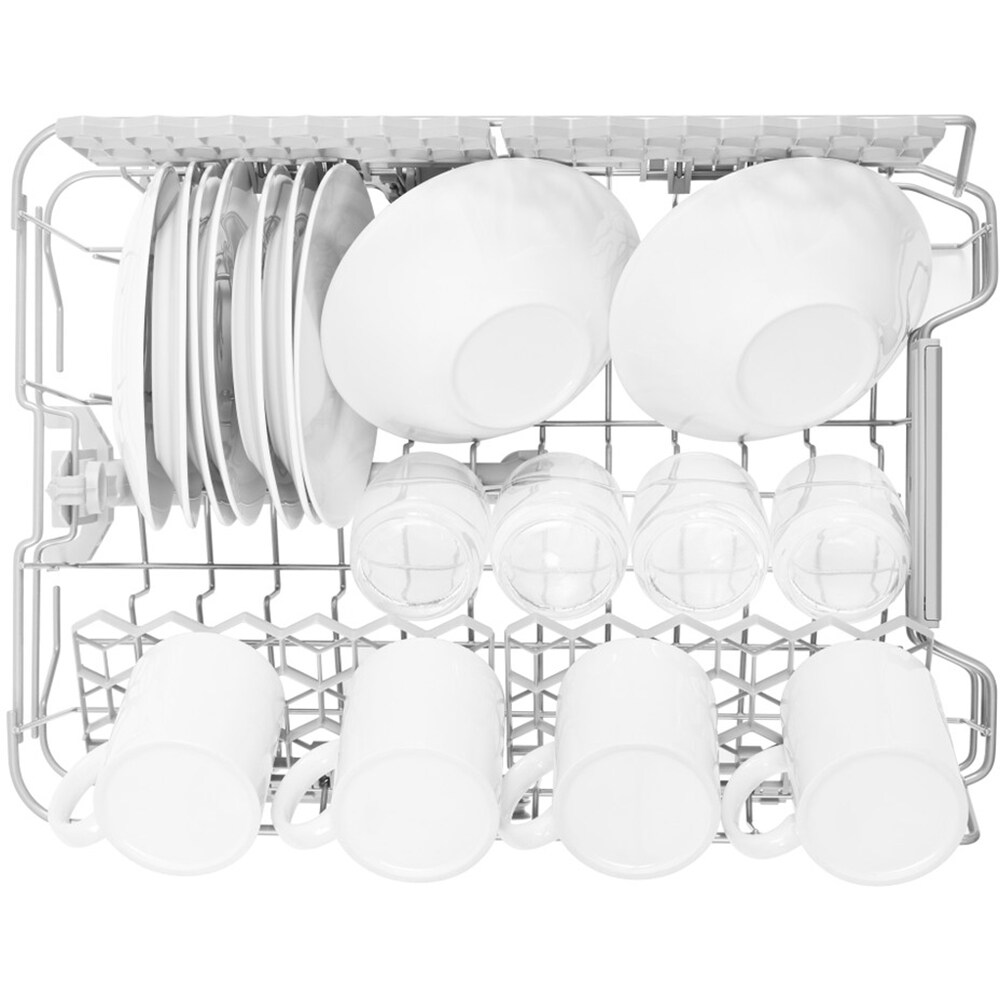 Masina de spalat vase independenta INDESIT DSFO 3T224 C S, 10 seturi, 9 programe, 45 cm, Clasa E, argintiu