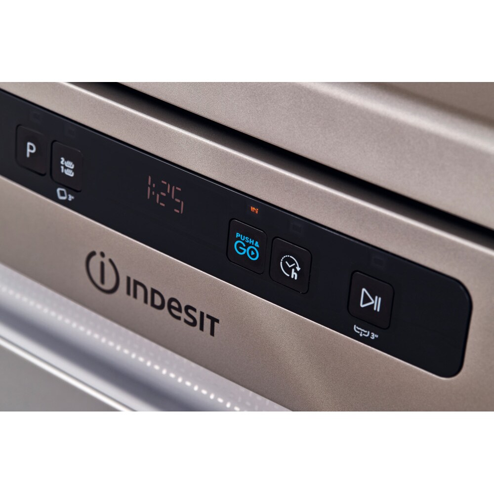 Masina de spalat vase independenta INDESIT DSFO 3T224 C S, 10 seturi, 9 programe, 45 cm, Clasa E, argintiu