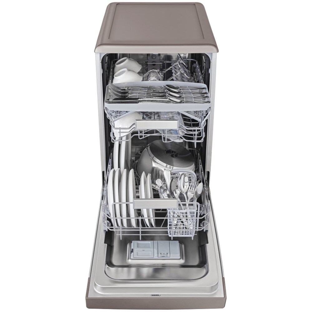 Masina de spalat vase independenta INDESIT DSFO 3T224 C S, 10 seturi, 9 programe, 45 cm, Clasa E, argintiu