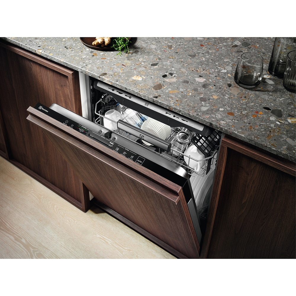 Masina de spalat vase incorporabila ELECTROLUX EEG68600W, AirDry, 14 seturi, 8 programe, 60 cm, Clasa A, panou comanda negru