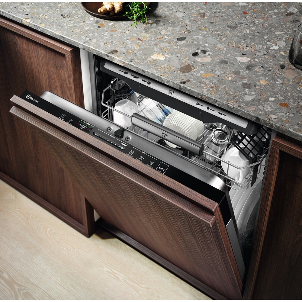 Masina de spalat vase incorporabila ELECTROLUX EEG69410L, AirDry, 15 seturi, 8 programe, 60 cm, Clasa C, panou comanda negru