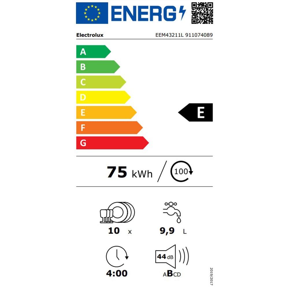 Masina de spalat vase incorporabila ELECTROLUX EEM43211L, 10 seturi, 8 ...