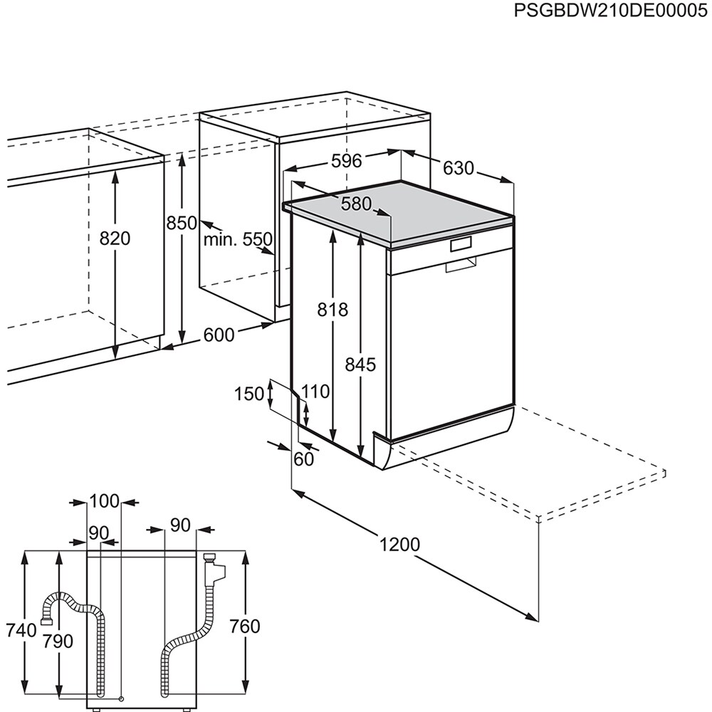 Masina de spalat vase independenta ELECTROLUX ESA47310SW, 13 seturi, 8 programe, 60 cm, Clasa D, alb
