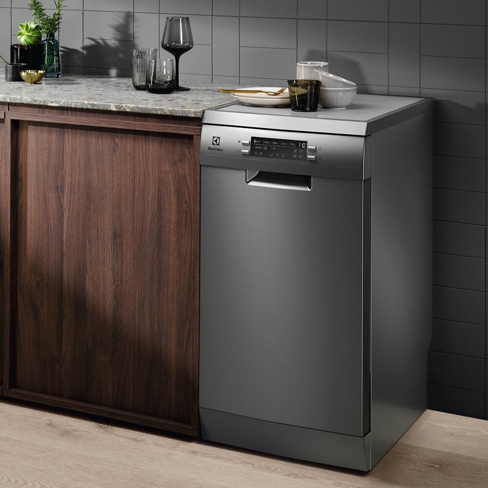 Masina de spalat vase independenta ELECTROLUX ESG62300SX, 9 seturi, 8 programe, 45 cm, Clasa D, inox