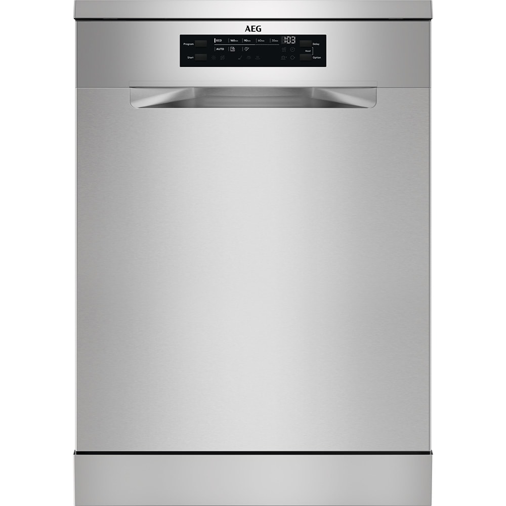 Masina de spalat vase independenta AEG FFB53937ZM, 14 seturi, 8 programe, 60 cm, Clasa D, inox