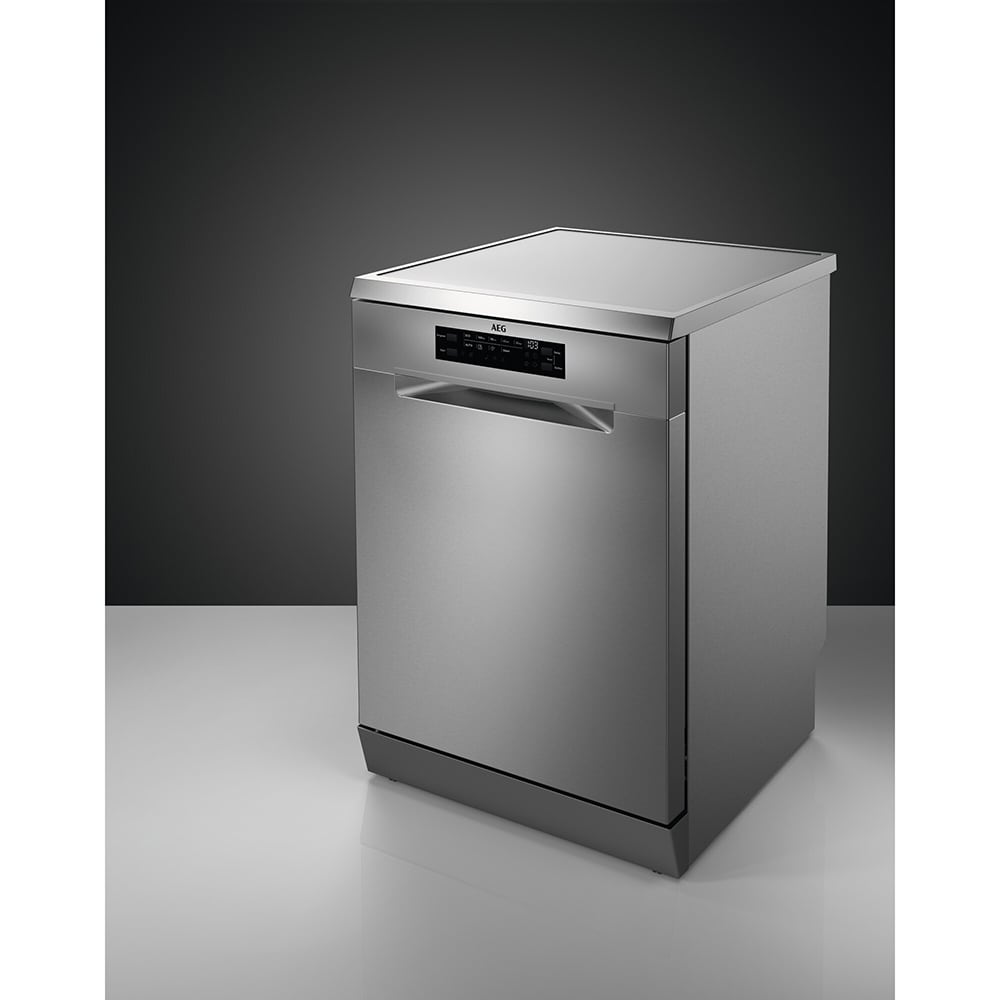 Masina de spalat vase independenta AEG FFB53937ZM, 14 seturi, 8 programe, 60 cm, Clasa D, inox