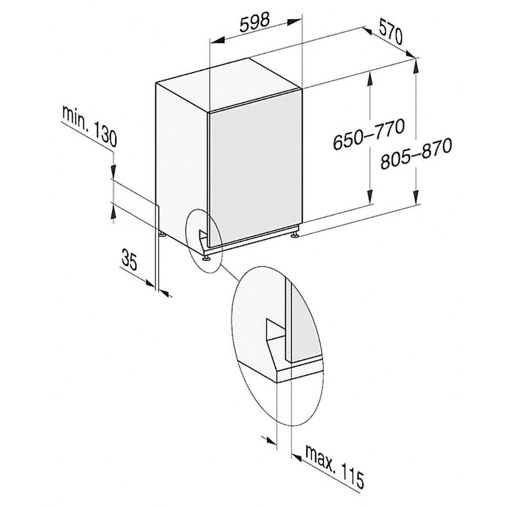Masina de spalat vase incorporabila MIELE G 7460 SCVi AutoDos, 14 seturi, 10 programe, 60 cm, Clasa A, panou comanda negru