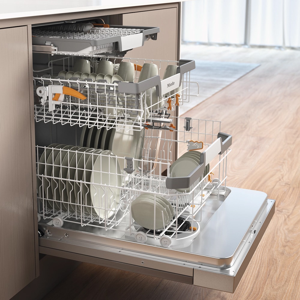 Masina de spalat vase semi-incorporabila MIELE G 7600 SCi AutoDos, 14 seturi, 10 programe, 60 cm, Clasa A, inox