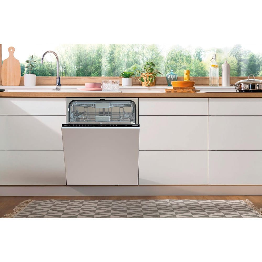Masina de spalat vase incorporabila GORENJE GV693C61AD, 16 seturi, 7 programe, 60 cm, Clasa C, panou comanda negru