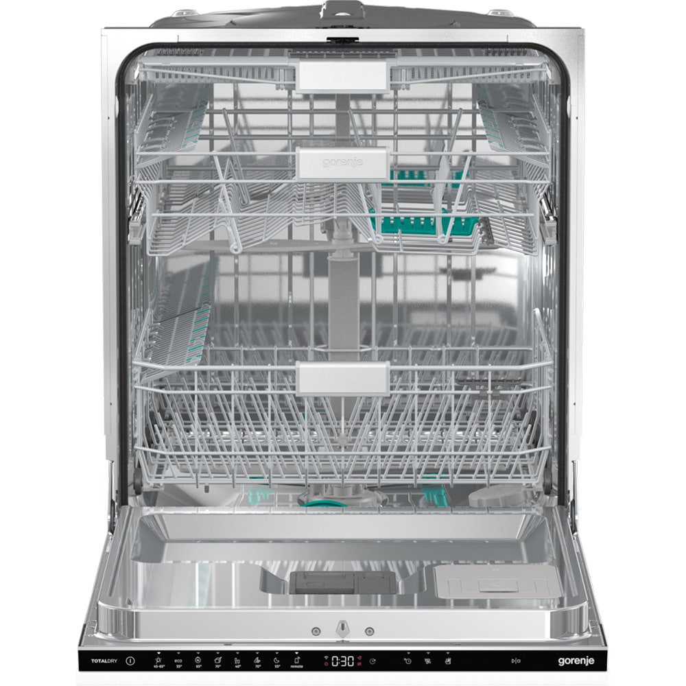 Masina de spalat vase incorporabila GORENJE GV693C61AD, 16 seturi, 7 programe, 60 cm, Clasa C, panou comanda negru