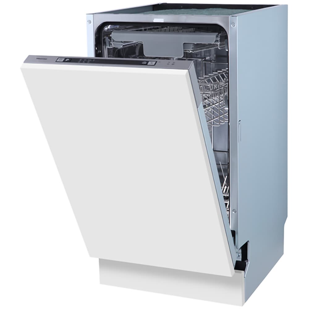 Masina de spalat vase incorporabila HISENSE HV523E10, 10 seturi, 7 programe, 45 cm, Clasa E, panou comanda inox