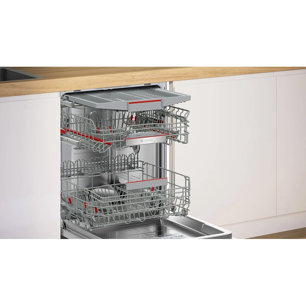 Masina de spalat vase incorporabila BOSCH SMH6ZCX06E, 14 seturi, 8 programe, 60 cm, Clasa B, panou comanda inox