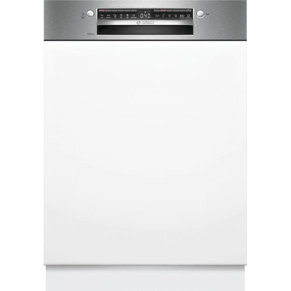 Masina de spalat vase semi-incorporabila BOSCH SMI4HVS00E, 14 seturi, 6 programe, 60 cm, Clasa D, inox