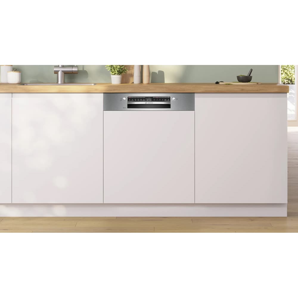 Masina de spalat vase semi-incorporabila BOSCH SMI4HVS00E, 14 seturi, 6 programe, 60 cm, Clasa D, inox