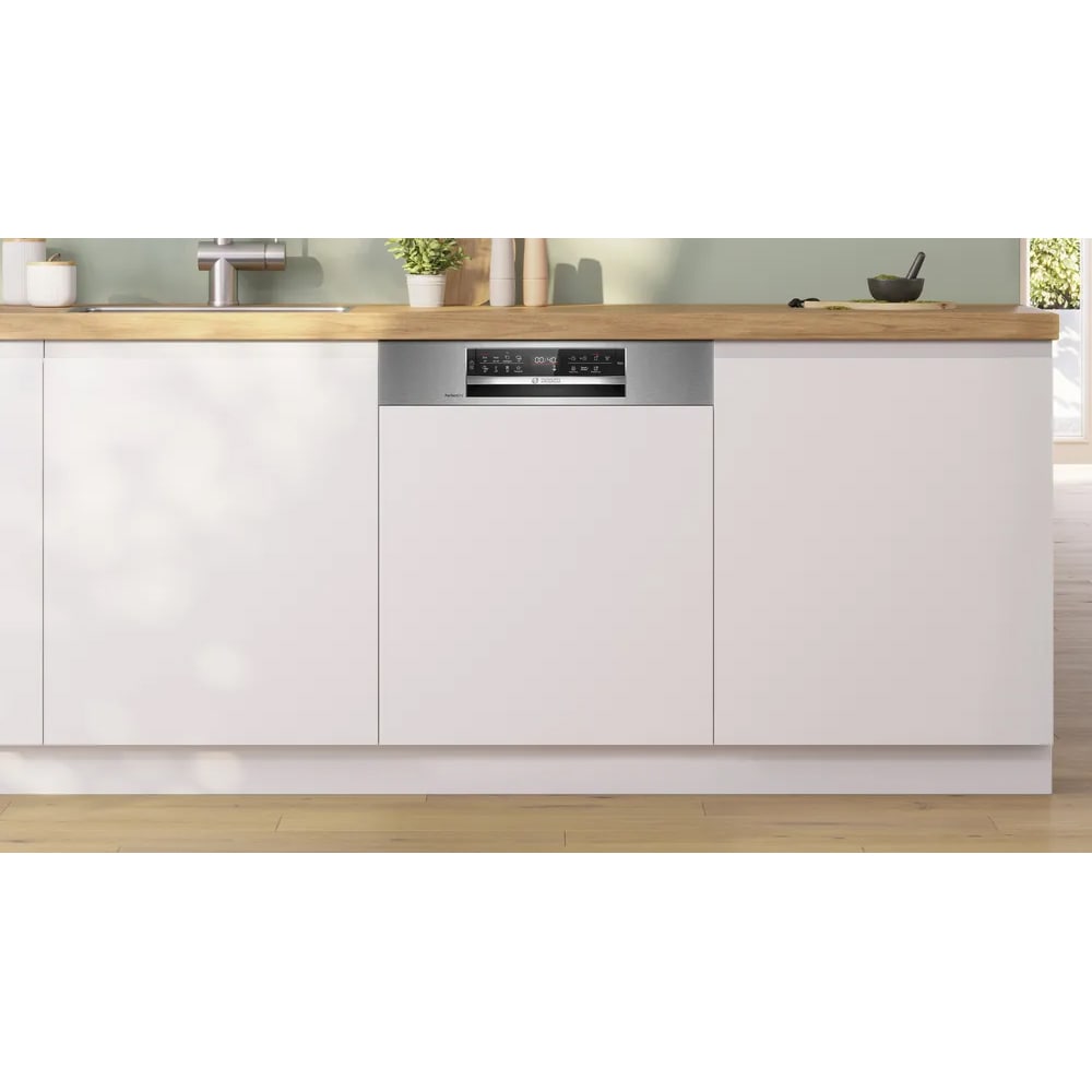 Masina de spalat vase semi-incorporabila BOSCH SMI6ZCS16E, 14 seturi, 8 programe, 60 cm, Clasa B, inox