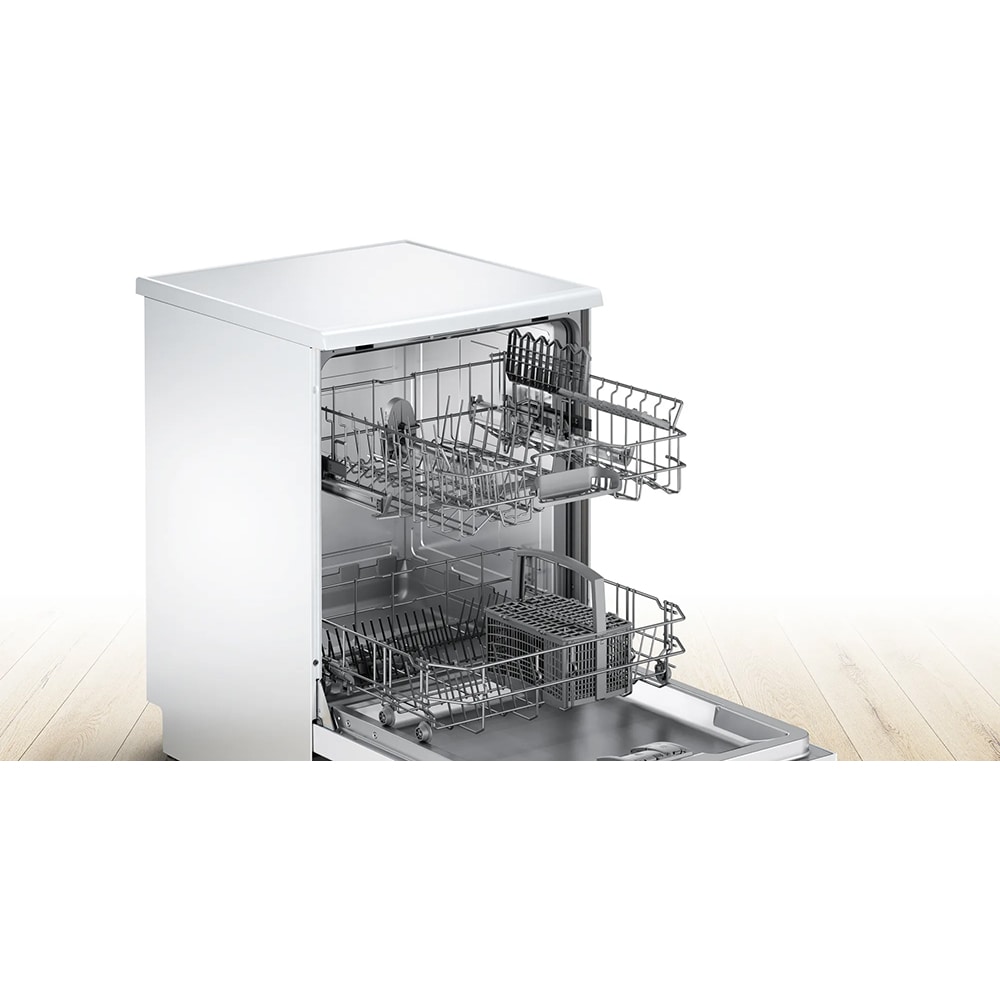 Masina de spalat vase independenta BOSCH SMS25AW08E, 12 seturi, 5 programe, 60 cm, Clasa E, alb