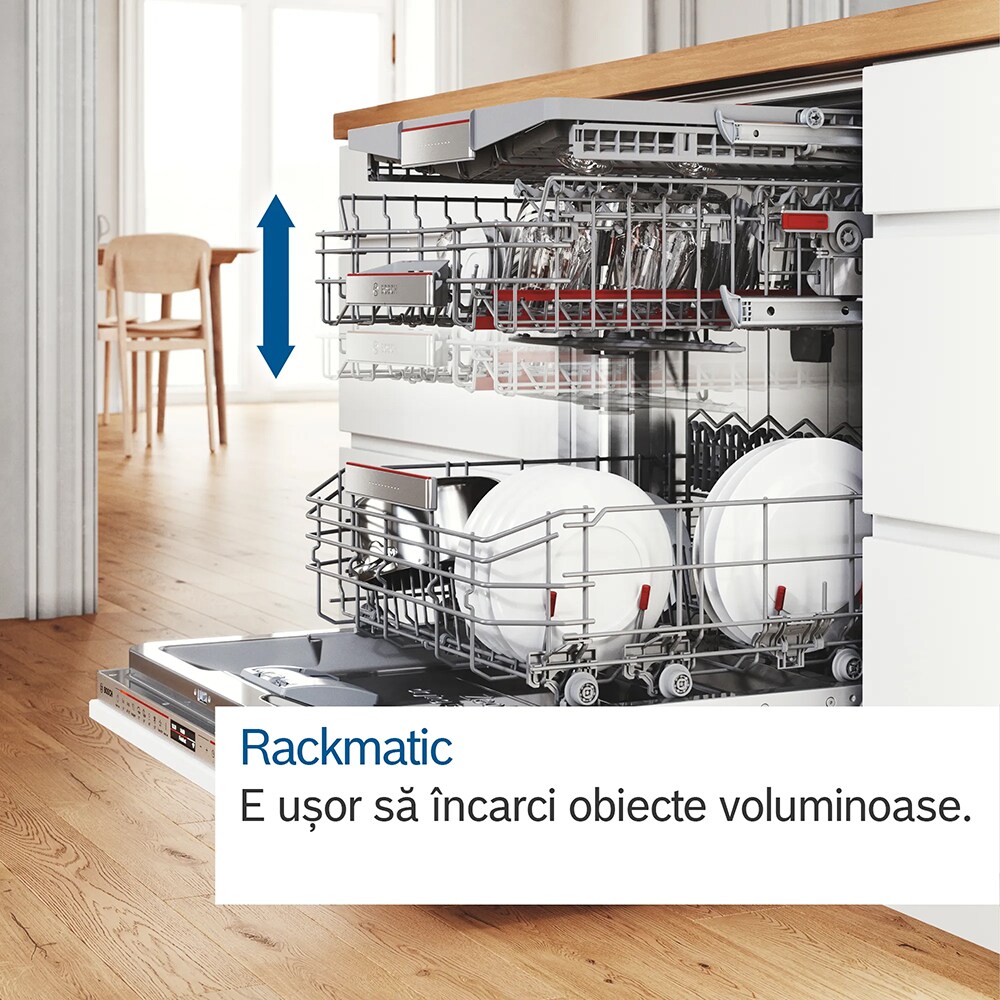 Masina de spalat vase independenta BOSCH SMS4EMW02E, 14 seturi, 6 programe, 60 cm, Clasa C, alb