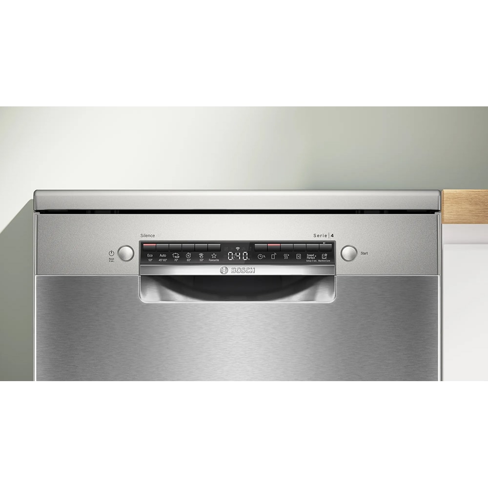 Masina de spalat vase independenta BOSCH SMS4HVI00E, 14 seturi, 6 programe, 60 cm, Clasa D, inox