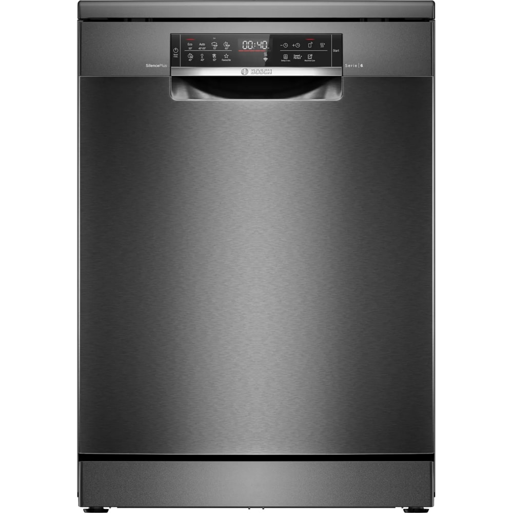 Masina de spalat vase independenta BOSCH SMS6ECC12E, 14 seturi, 8 programe, 60 cm, Clasa A, dark inox
