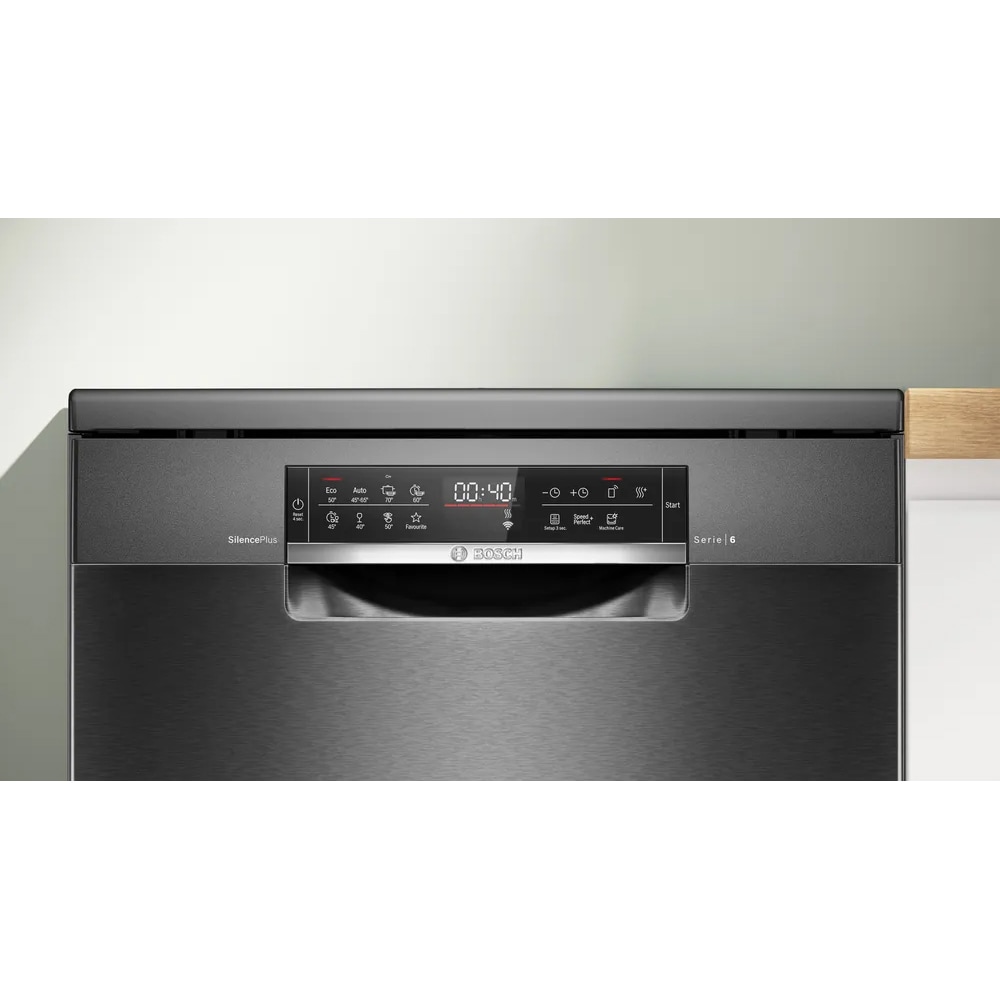 Masina de spalat vase independenta BOSCH SMS6ECC12E, 14 seturi, 8 programe, 60 cm, Clasa A, dark inox