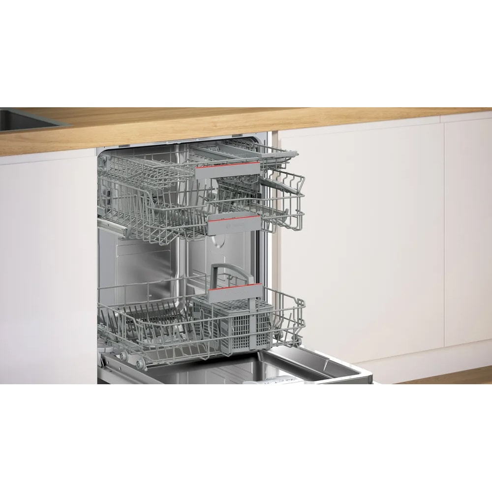 Masina de spalat vase incorporabila BOSCH SMV4ENX06E, 13 seturi, 6 programe, 60 cm, Clasa B, panou comanda inox