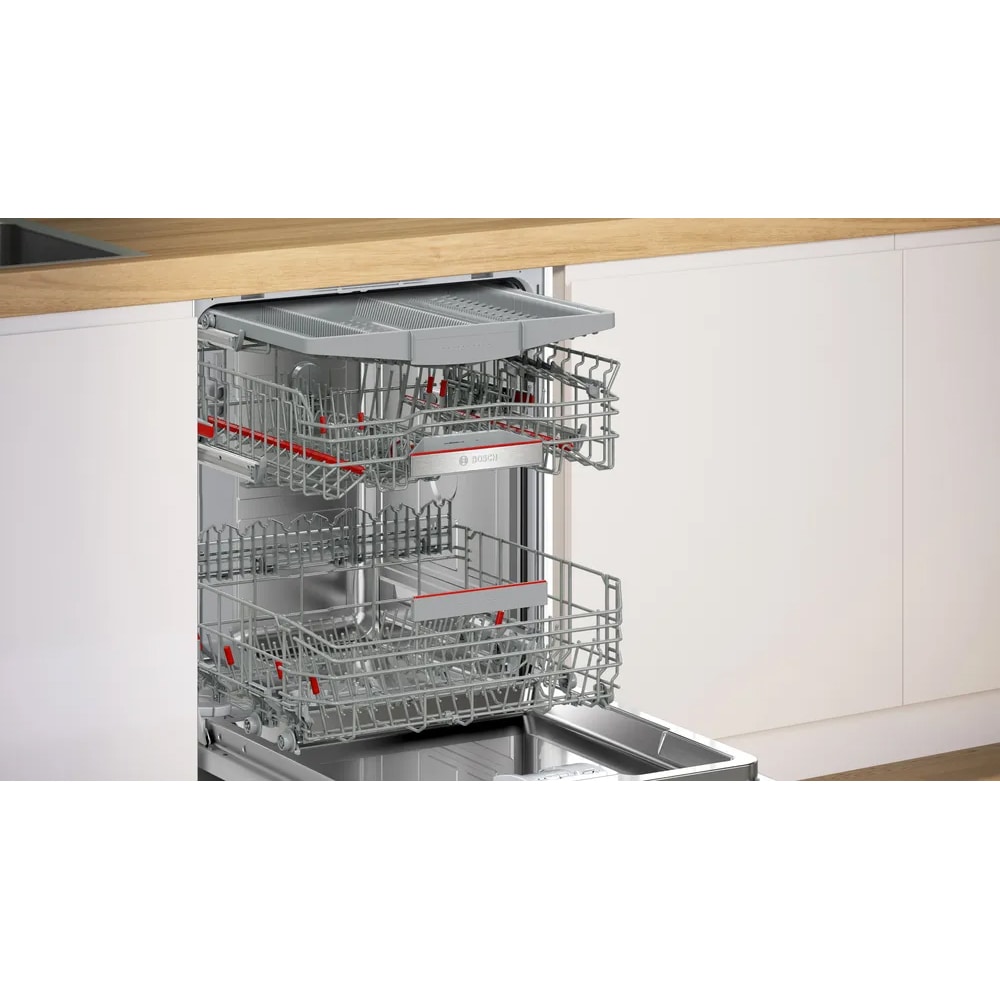 Masina de spalat vase incorporabila BOSCH SMV6ECX10E, 14 seturi, 8 programe, 60 cm, Clasa A, panou comanda inox