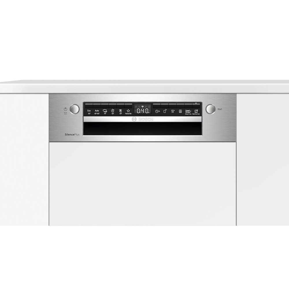 Masina de spalat vase semi-incorporabila BOSCH SPI4HMS61E, 10 seturi, 6 programe, 45 cm, Clasa E, panou comanda inox