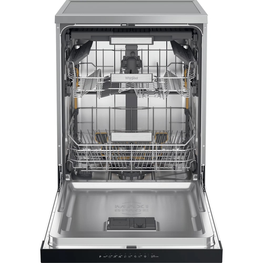 Masina de spalat vase independenta WHIRLPOOL W7F HP43 X, 6th Sense, 15 seturi, 10 programe, 60 cm, Clasa C, inox