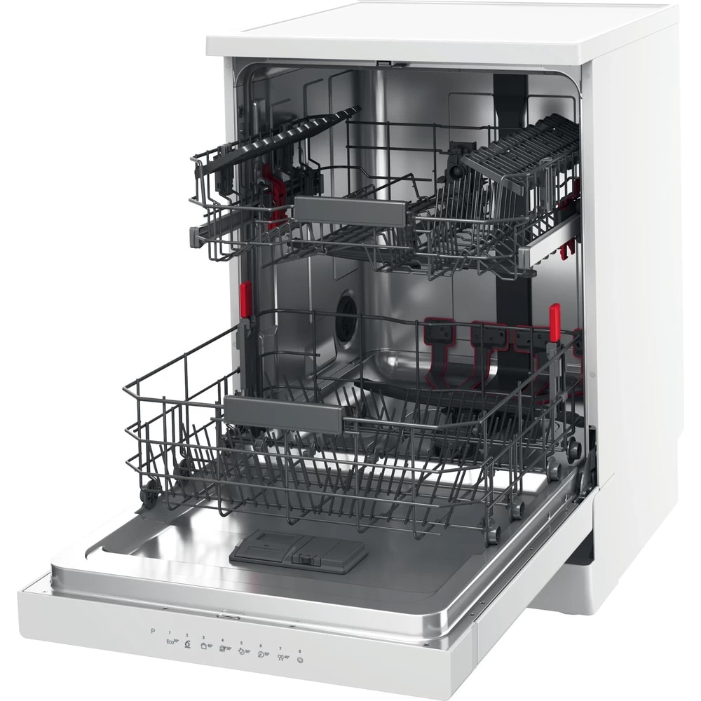 Masina de spalat vase independenta WHIRLPOOL WFC 3C26 P, PowerClean Pro, 14 seturi, 8 programe, 60 cm, Clasa E, alb