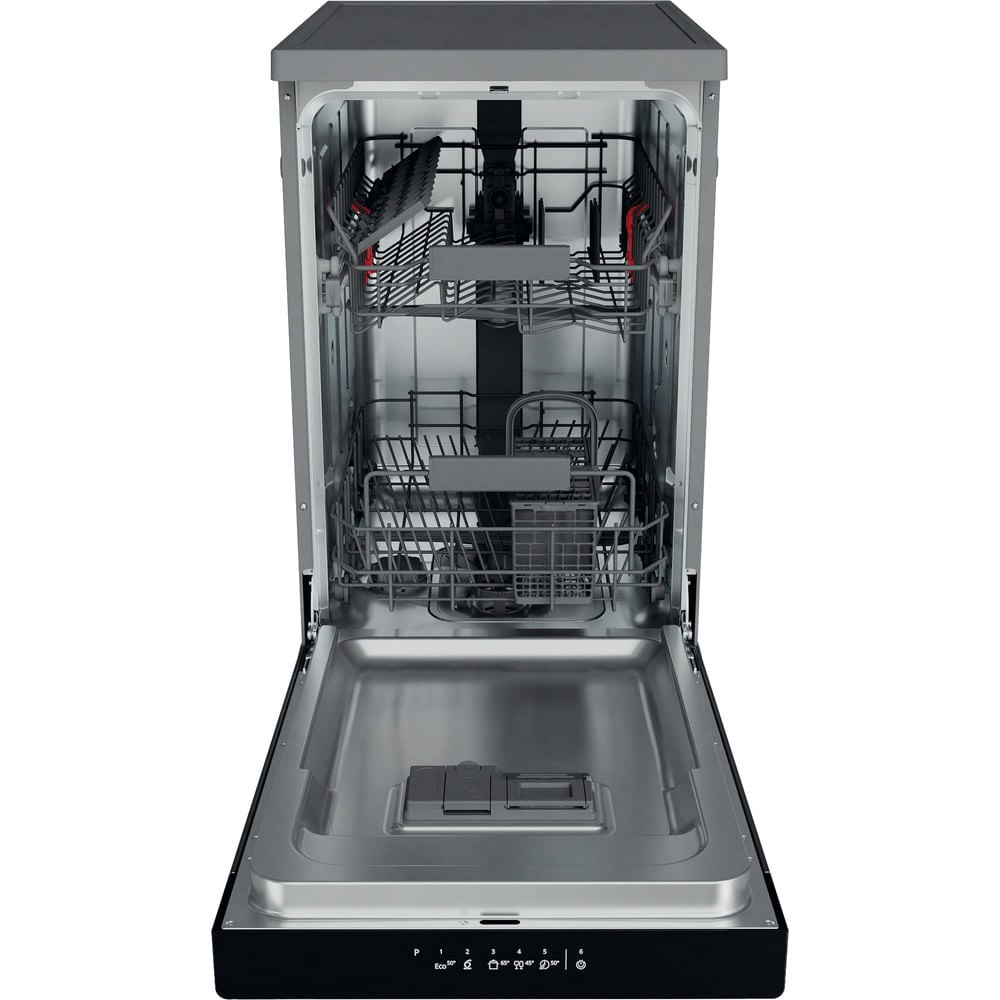 Masina de spalat vase independenta WHIRLPOOL WSFC 3M27 X, 6th Sense, 10 seturi, 6 programe, 45 cm, Clasa E, inox