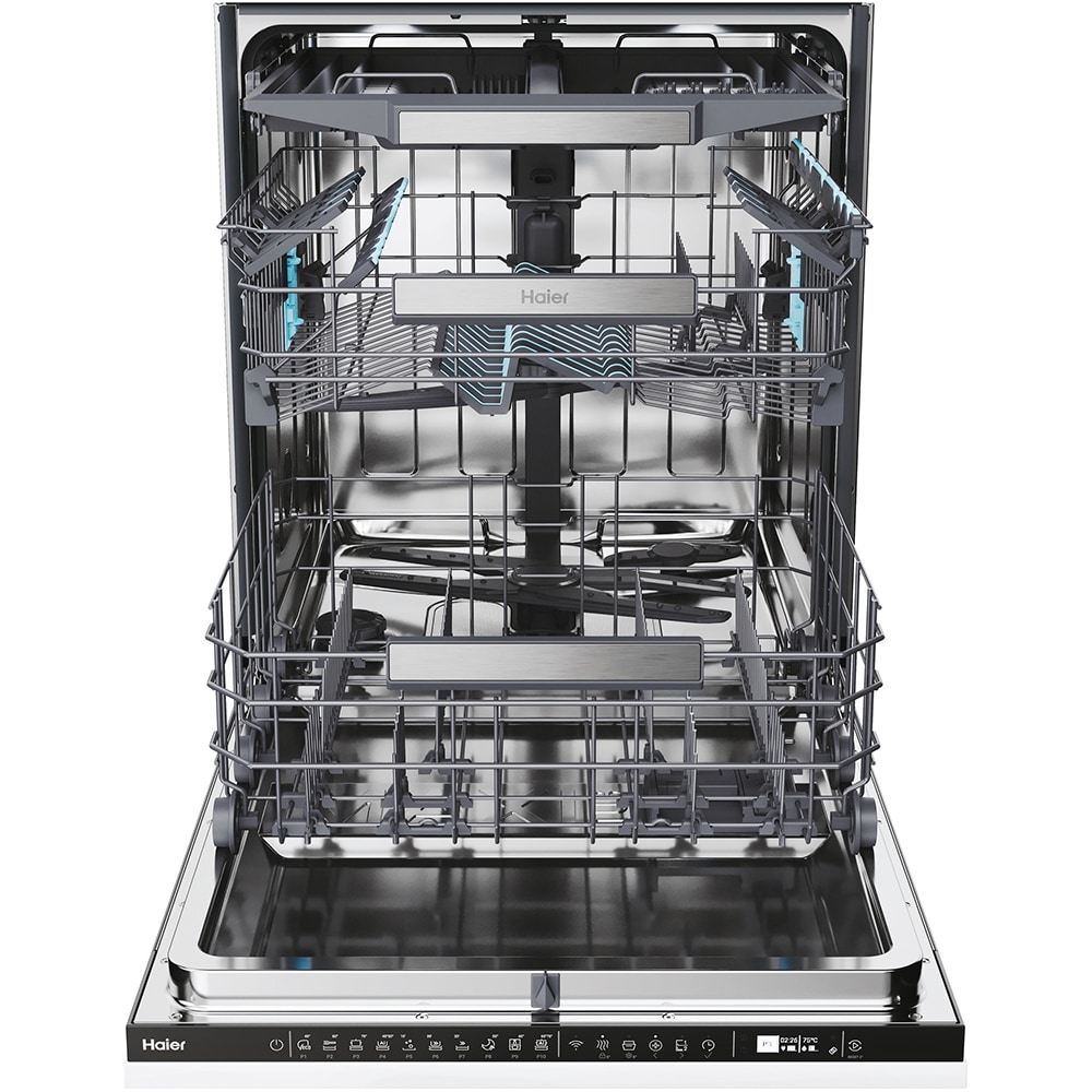 Masina de spalat vase incorporabila HAIER XI 6B0M3PB, 16 seturi, 10 programe, 60 cm, Clasa B, panou comanda negru