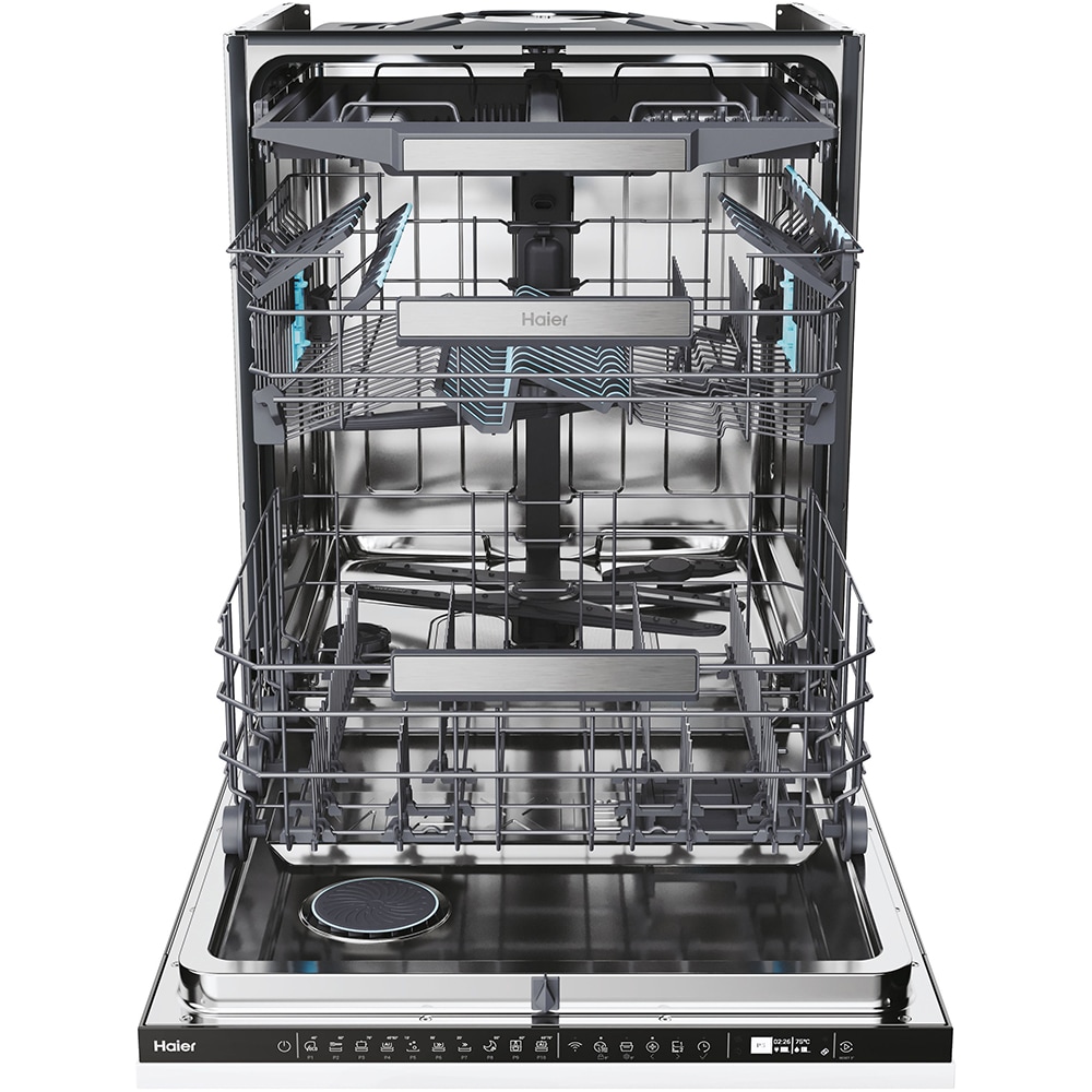 Masina de spalat vase incorporabila HAIER XI 6B0M3PDB, 16 seturi, 10 programe, 60 cm, Clasa B, panou comanda negru