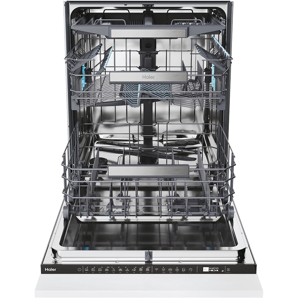 Masina de spalat vase incorporabila HAIER XS 4A4M3PB, 14 seturi, 10 programe, 60 cm, Clasa A, panou comanda negru