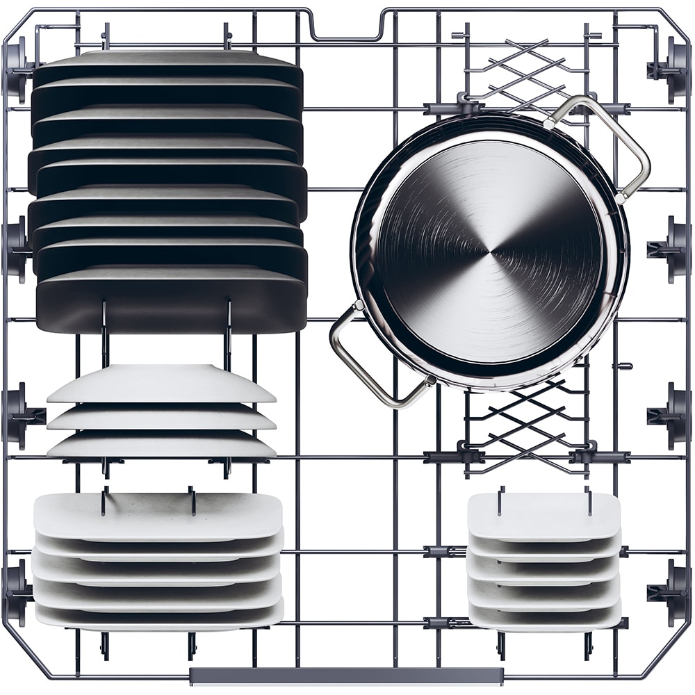 Masina de spalat vase incorporabila HAIER XS 4A4M3PB, 14 seturi, 10 programe, 60 cm, Clasa A, panou comanda negru