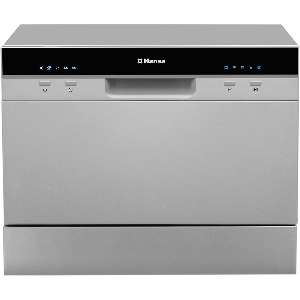 Masina de spalat vase independenta HANSA ZWM556SH, 6 seturi, 5 programe, 55 cm, Clasa F, argintiu