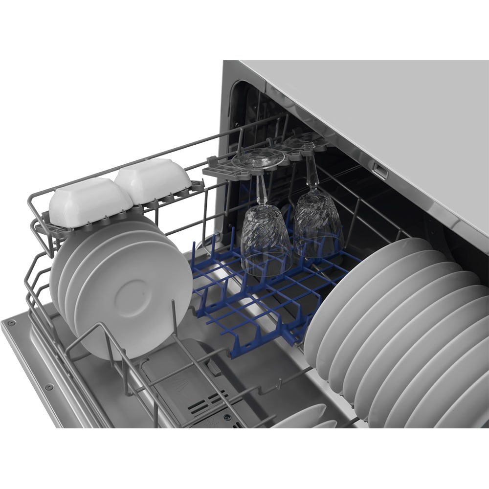 Masina de spalat vase independenta HANSA ZWM556SH, 6 seturi, 5 programe, 55 cm, Clasa F, argintiu