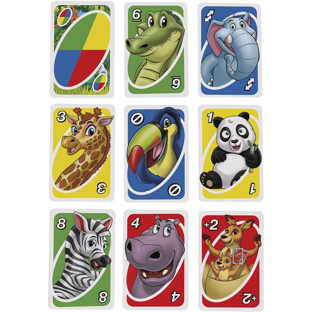 Joc de societate MATTEL Uno Junior MTGKF04, 3 ani+, 2-4 jucatori