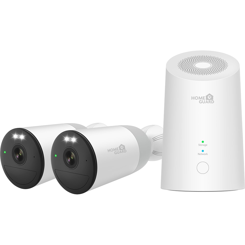 Kit de supraveghere video HOMEGUARD HGWNK108402, 4 Mp, 2 camere, 2880p, Wi-Fi, 10 canale, alb