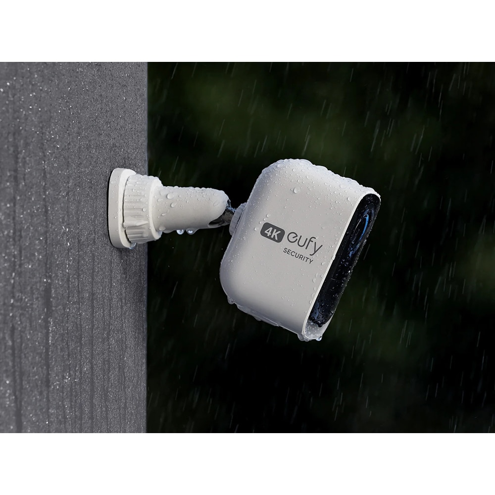 Kit supraveghere video eufyCam 3C S300, 4K Ultra HD, 2 camere, 4K Ultra HD, Wi-Fi, NightVision, 16 canale, alb