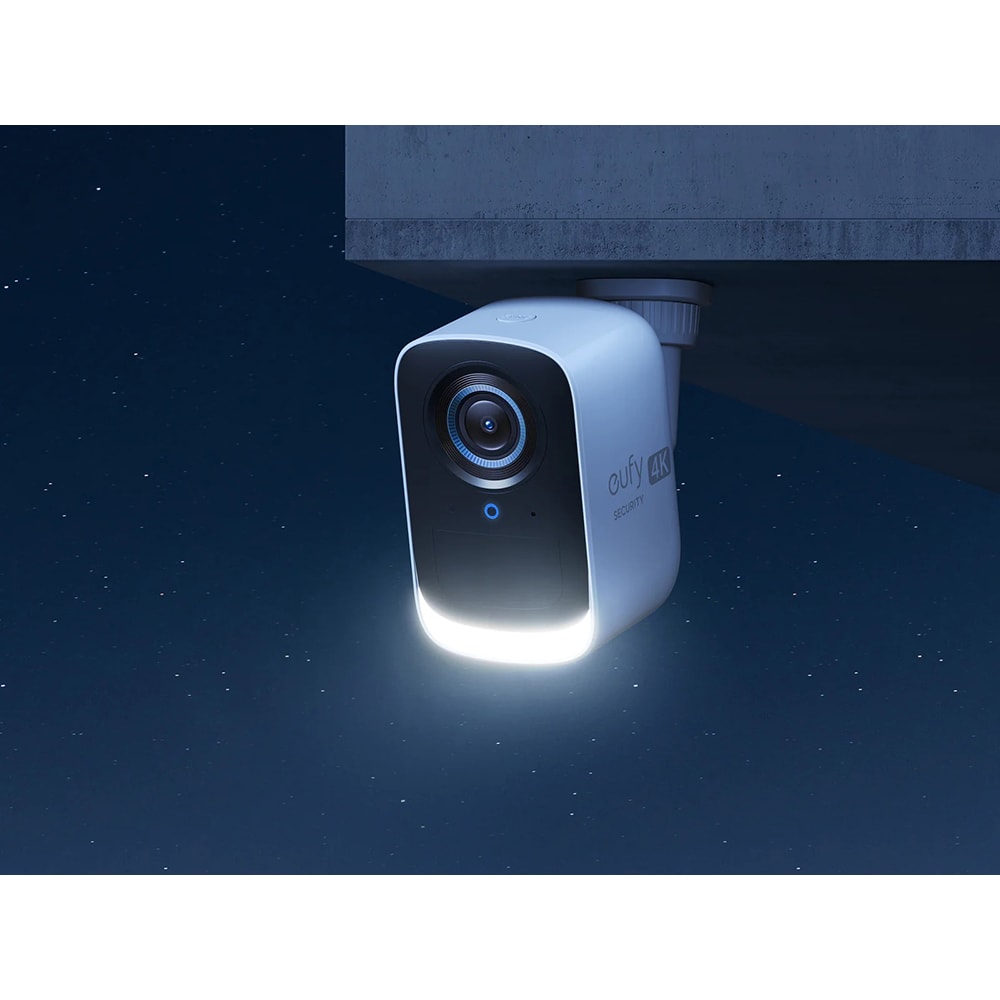 Kit supraveghere video eufyCam 3C S300, 4K Ultra HD, 2 camere, 4K Ultra HD, Wi-Fi, NightVision, 16 canale, alb