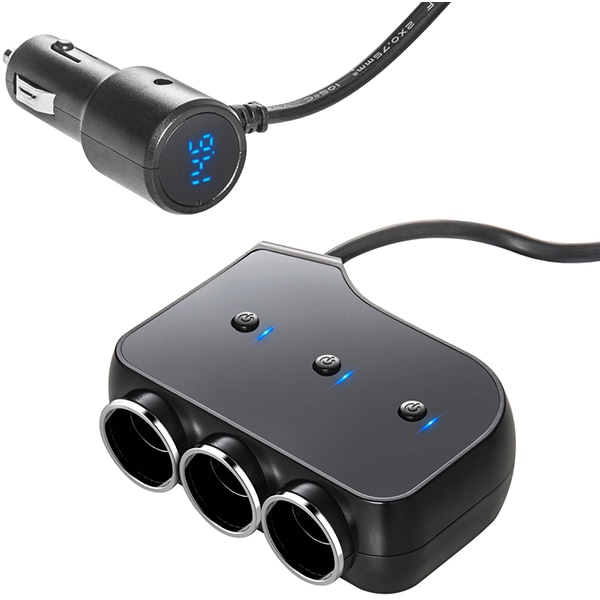 Splitter cu 3 porturi auto MYRIA MY2120, 4 x USB, negru