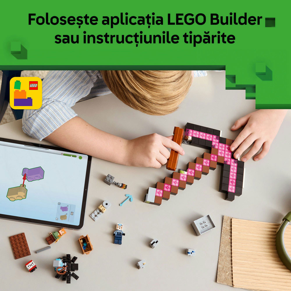LEGO Minecraft: Mina Tarnacop 21277, 8 ani+, 530 piese